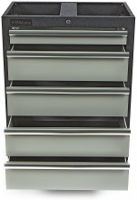 HBM Professionele Gereedschapskast 5 Laden, Staal, Antraciet, 68 x 46 x 91 cm, 50 kg Belastbaar
