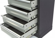 HBM Professionele Gereedschapskast 5 Laden, Staal, Antraciet, 68 x 46 x 91 cm, 50 kg Belastbaar
