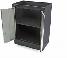HBM professionele gereedschapskast met deuren, staal, gepoedercoat, grijs, 46 x 68 x 91 cm

