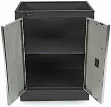 HBM professionele gereedschapskast met deuren, staal, gepoedercoat, grijs, 46 x 68 x 91 cm
