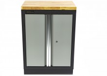 HBM professionele gereedschapskast met deuren, staal, gepoedercoat, grijs, 46 x 68 x 91 cm
