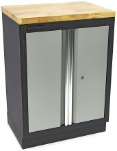HBM professionele gereedschapskast met deuren, staal, gepoedercoat, grijs, 46 x 68 x 91 cm
