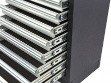 HBM Professionele Gereedschapskast 9 Laden Grijs 68 x 46 x 91 cm Gepoedercoat Plaatstaal
