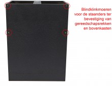 HBM Professionele Gereedschapskast 9 Laden Grijs 68 x 46 x 91 cm Gepoedercoat Plaatstaal
