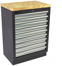 HBM Professionele Gereedschapskast 9 Laden Grijs 68 x 46 x 91 cm Gepoedercoat Plaatstaal
