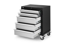 HBM professionele gereedschapswagen met 5 laden, grijs, 64,6 x 45,8 x 86,1 cm, werkplaatsinrichting HBM professionele gereedschapswagen met 5 laden, grijs, 64,6 x 45,8 x 86,1 cm, werkplaatsinrichting