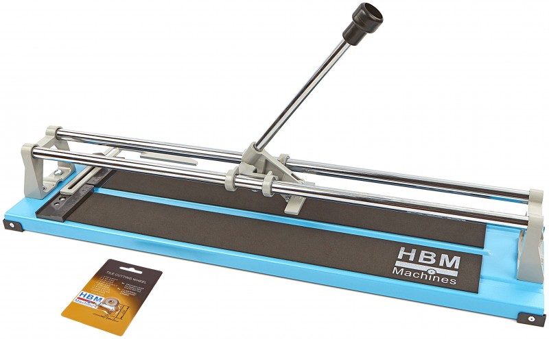 HBM professionel fliseskærer 600 mm, 2 skærehjul, hårdmetal skærehjul 16 mm, stål, skærelængde 60 cm.