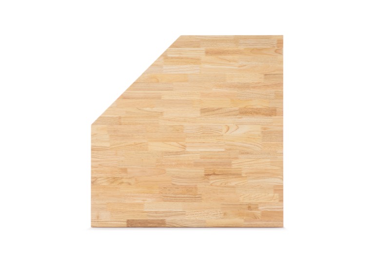 HBM massief houten hoek werkblad 86,5 x 86,5 cm voor werkplaatsinrichting