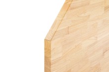 HBM massief houten hoek werkblad 86,5 x 86,5 cm voor werkplaatsinrichting