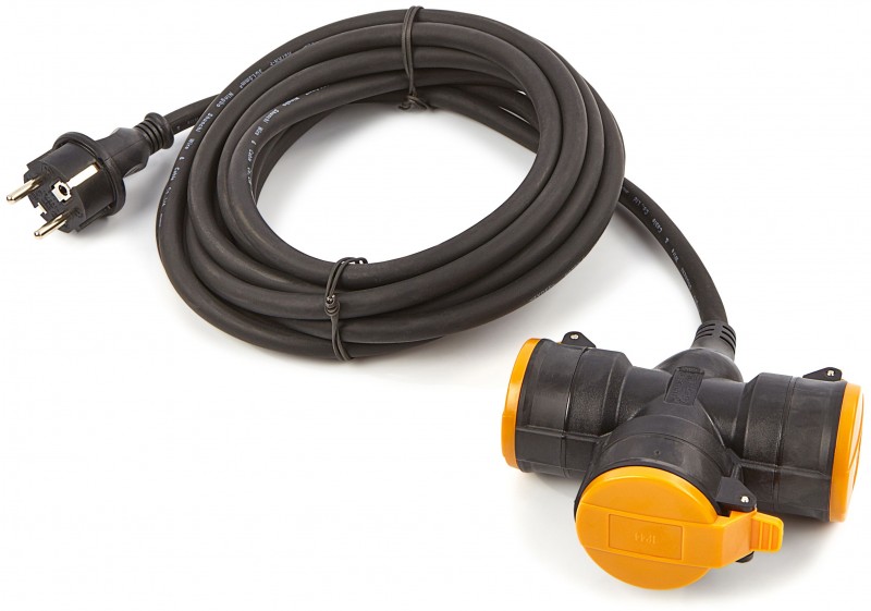 Relectric PRO verlengsnoer 5 m, 3-voudig, 3x1,5 mm, zonder haspel