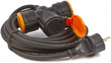 Relectric PRO verlengsnoer 5 m, 3-voudig, 3x1,5 mm, zonder haspel
