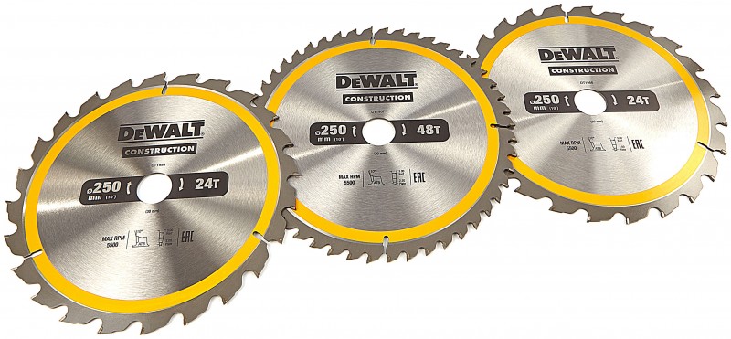 DeWalt DT1963-QZ Cirkelzaagbladenset 3-delig 250x30 mm 24T + 48T
DeWalt DT1963-QZ Cirkelzaagbladenset 3-delig 250x30 mm 24T + 48T
