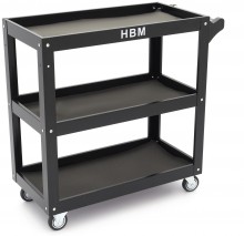 HBM gereedschapstrolley 3-laags 78,5 cm, 4 wielen, maximale belasting 90 kg