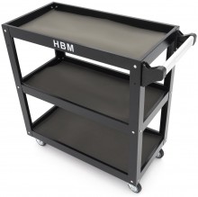 HBM gereedschapstrolley 3-laags 78,5 cm, 4 wielen, maximale belasting 90 kg