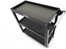 HBM gereedschapstrolley 3-laags 78,5 cm, 4 wielen, maximale belasting 90 kg