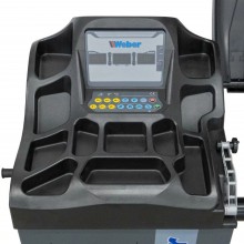 Weber Profi bandendemonteermachine met hulparm en bandenbalanceermachine set, 230 V, 750 W, velgdiameter 24 in, 1 g nauwkeurig