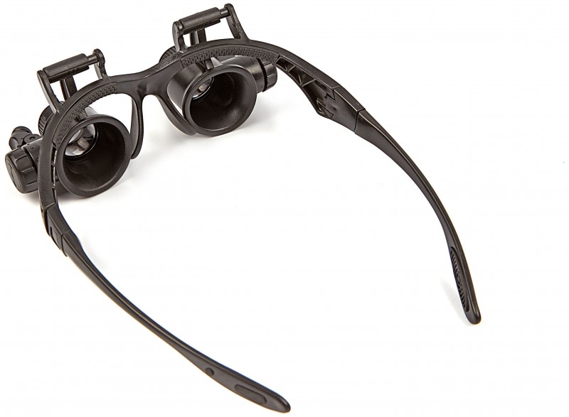 HBM Ekstra Stærk Lup Brille med 4 Linser 10x, 15x, 20x, 25x