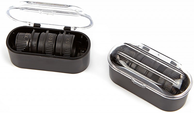 HBM Ekstra Stærk Lup Brille med 4 Linser 10x, 15x, 20x, 25x