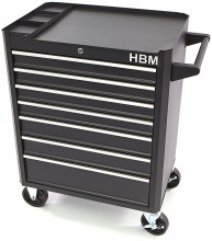 HBM gereedschapswagen 7 laden 66 cm zwart, slot, 4 wielen, max. 300 kg
HBM gereedschapswagen 7 laden 66 cm zwart, slot, 4 wielen, max. 300 kg
