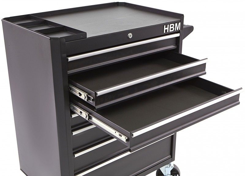 HBM gereedschapswagen 7 laden 66 cm zwart, slot, 4 wielen, max. 300 kg
HBM gereedschapswagen 7 laden 66 cm zwart, slot, 4 wielen, max. 300 kg