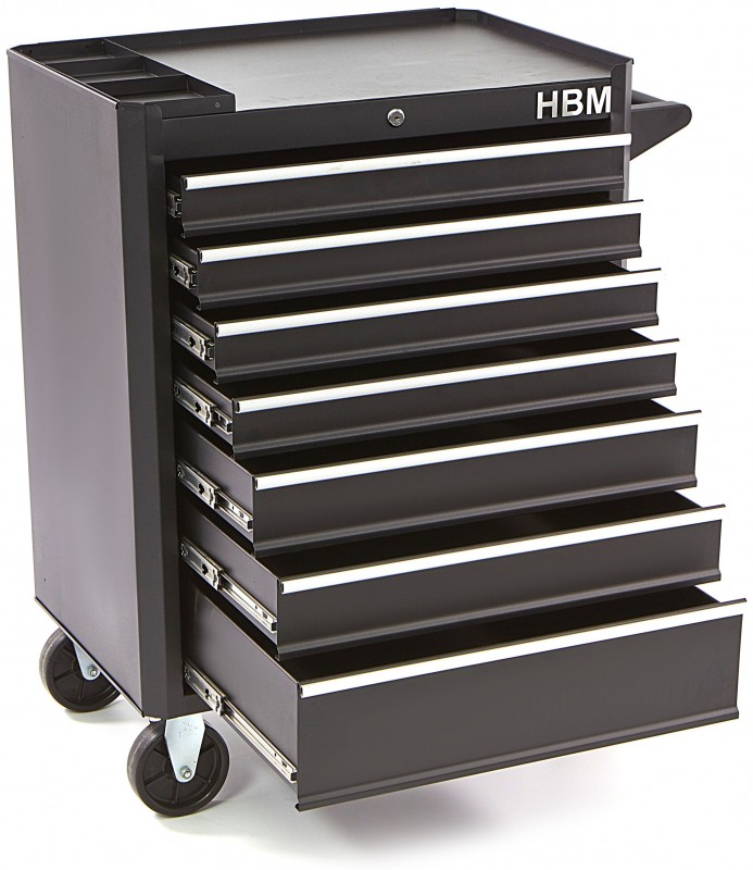 HBM gereedschapswagen 7 laden 66 cm zwart, slot, 4 wielen, max. 300 kg
HBM gereedschapswagen 7 laden 66 cm zwart, slot, 4 wielen, max. 300 kg