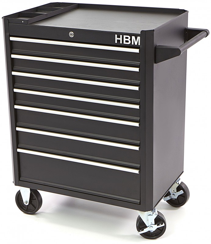 HBM gereedschapswagen 7 laden 66 cm zwart, slot, 4 wielen, max. 300 kg
HBM gereedschapswagen 7 laden 66 cm zwart, slot, 4 wielen, max. 300 kg