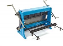 HBM 760 mm wals-, zet- en knipcombinatie met 2 armen, staal 1 mm, zethoek 90°