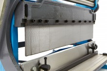 HBM 760 mm wals-, zet- en knipcombinatie met 2 armen, staal 1 mm, zethoek 90°
