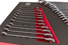 AOK Professionele 34-delige ring-, ratel- en steeksleutelset met foam inlay