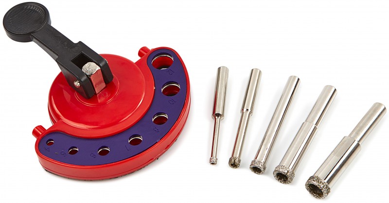 HBM Diamant Borenset, Gatzagenset inclusief boormal met zuignap 6-8 mm voor beton

