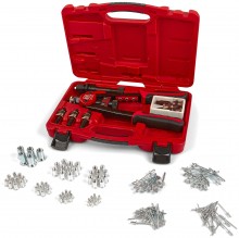 AOK professionele blindklinkmoertang en popnageltang set met opbergkoffer, geschikt voor M3-M12 en 3,2-6,4 mm
