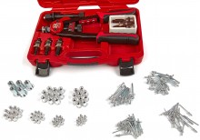 AOK professionele blindklinkmoertang en popnageltang set met opbergkoffer, geschikt voor M3-M12 en 3,2-6,4 mm
