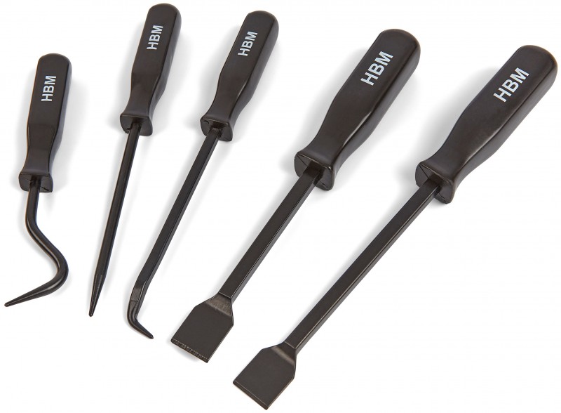 HBM 5-delige Profi Pakkingschraper, Haken- en Spatelset HBM 5-delige Profi Pakkingschraper, Haken- en Spatelset