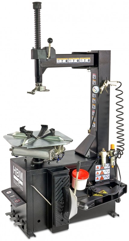HBM professionele bandendemonteermachine 1100W 230V 8 bar 2700 kg voor wielen 13-22 inch