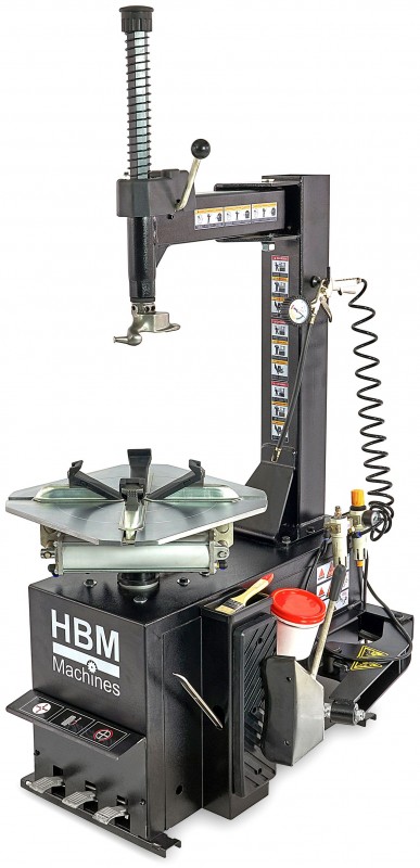 HBM professionele bandendemonteermachine 1100W 230V 8 bar 2700 kg voor wielen 13-22 inch