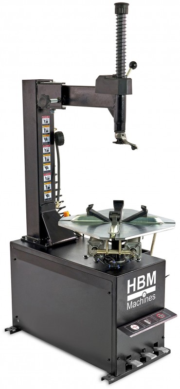 HBM professionele bandendemonteermachine 1100W 230V 8 bar 2700 kg voor wielen 13-22 inch