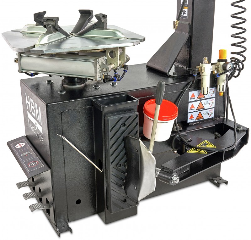HBM professionele bandendemonteermachine 1100W 230V 8 bar 2700 kg voor wielen 13-22 inch