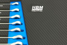 HBM gevulde gereedschapswagen 245-delig, metrische maten, zwart, 7 laden, slot, vergrendeling
