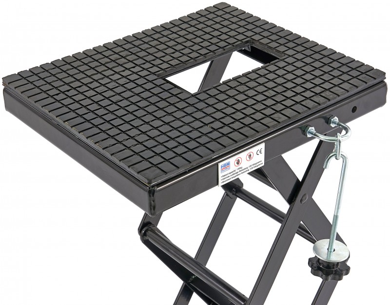 HBM motorheftafel zwart 135 kg draagvermogen, max. hoogte 90 cm, 35 x 35 x 35 cm