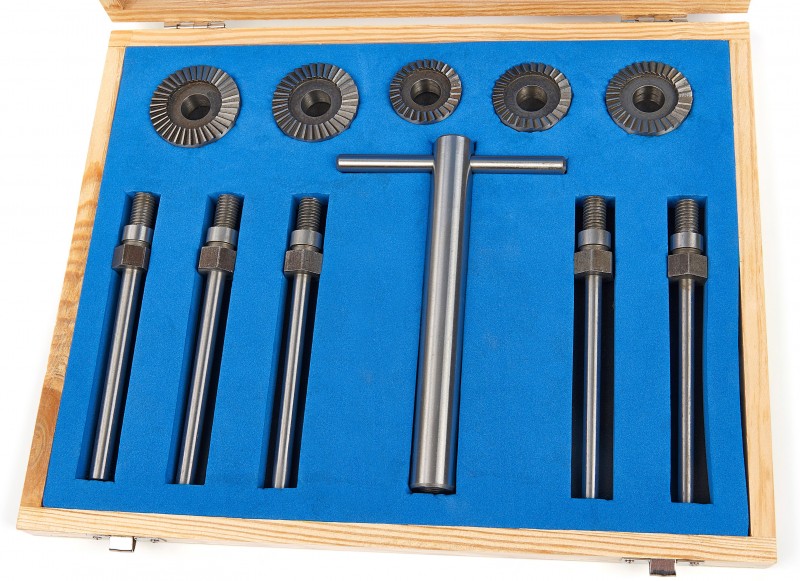 HBM Klepzitting Slijper Frees Set 11-delig HSS M8 HBM Klepzitting Slijper Frees Set 11-delig HSS M8