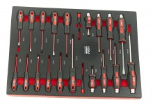 HBM 245-delige Premium Gereedschapsvulling voor Gereedschapswagen Rood, 6 Inlays, 21,5 kg, 39,5 x 53 cm