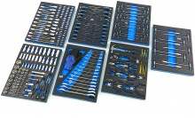 HBM 262-delige premium gereedschapsvulling voor gereedschapswagen, 7 inlays, 39 x 54 cm, blauw HBM 262-delige premium gereedschapsvulling voor gereedschapswagen, 7 inlays, 39 x 54 cm, blauw