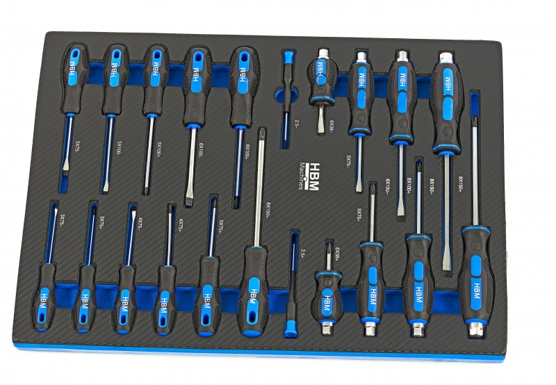 HBM 262-delige premium gereedschapsvulling voor gereedschapswagen, 7 inlays, 39 x 54 cm, blauw HBM 262-delige premium gereedschapsvulling voor gereedschapswagen, 7 inlays, 39 x 54 cm, blauw