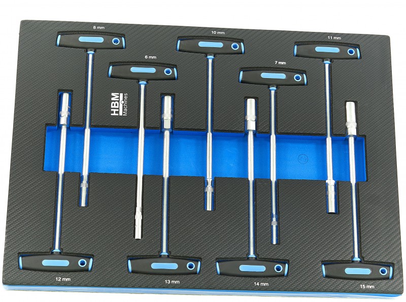 HBM 262-delige premium gereedschapsvulling voor gereedschapswagen, 7 inlays, 39 x 54 cm, blauw HBM 262-delige premium gereedschapsvulling voor gereedschapswagen, 7 inlays, 39 x 54 cm, blauw