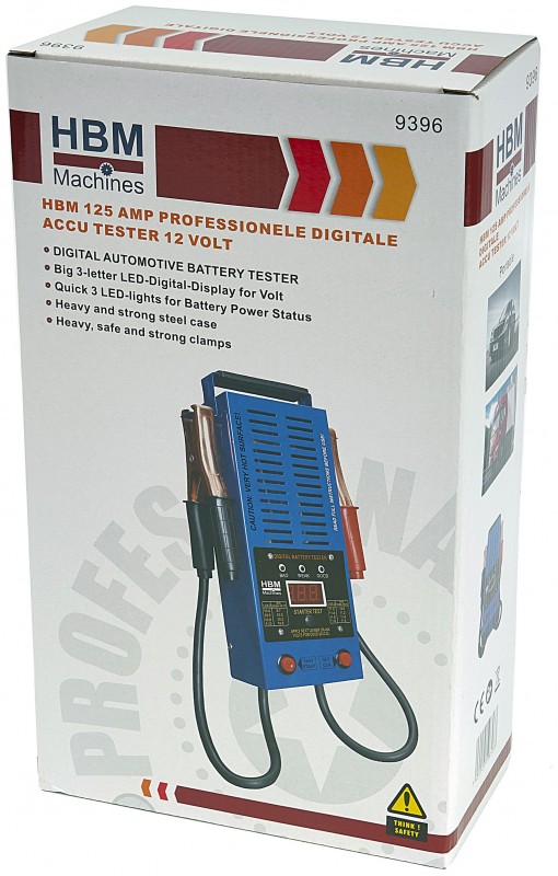 HBM Professionele Digitale Accu Tester 125 Amp - 12 Volt HBM Professionele Digitale Accu Tester 125 Amp - 12 Volt