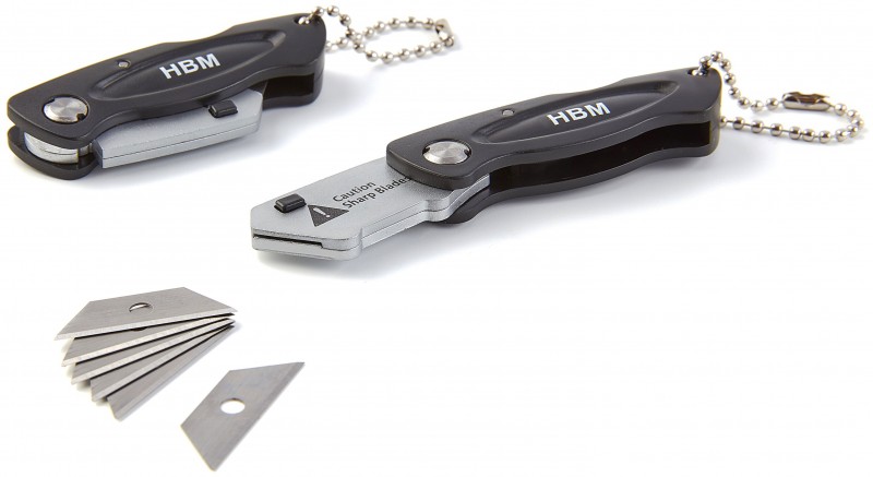 HBM udskydelig knivsæt 2-delt med 5 reservede knive, længde 65 mm. HBM udskydelig knivsæt 2-delt med 5 reservede knive, længde 65 mm.