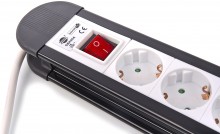 HBM Stekkerdoos 6-voudig 1,5 m Kabel 3G1,5 mm² Met Schakelaar, Overspanningsbeveiliging en Kinderbeveiliging