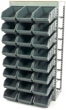 HBM bakkenkast met 24 opbergbakken, metalen stelling, 85 x 40 x 165 cm, 480 kg draagvermogen