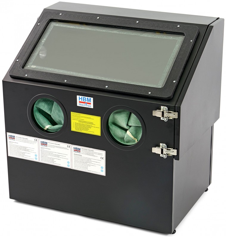 HBM SBC 110 straalcabine 110 l, 6 bar, 68 x 45 x 43 cm - zwart