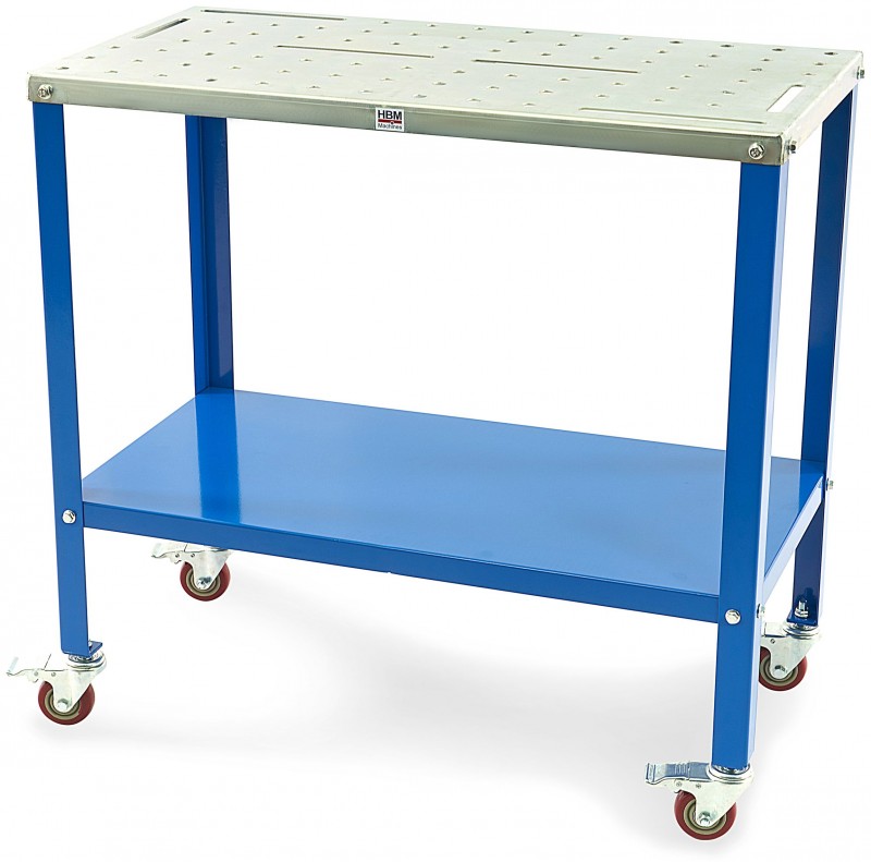 HBM verrijdbare lastafel 91 x 46 cm, metaal, werkblad 2,5 mm, 25 kg HBM verrijdbare lastafel 91 x 46 cm, metaal, werkblad 2,5 mm, 25 kg